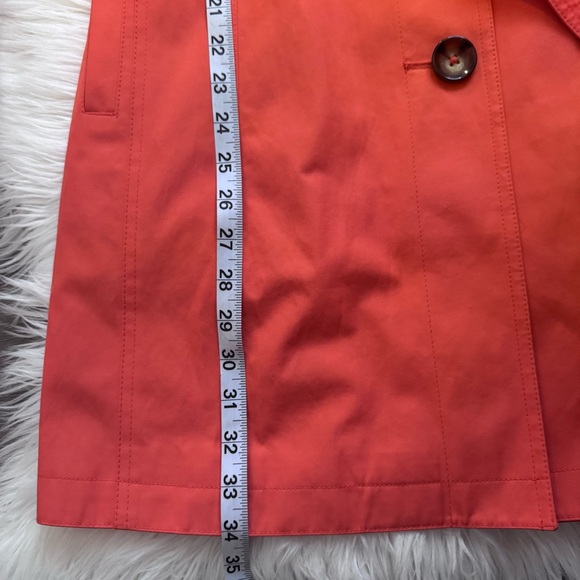 Michael Kors  Orange Belted Trench Coat - Picture 10 of 10